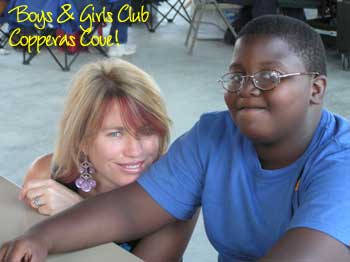 Sara and friend at the Boys & Girls Club in Copperas Cove, TX